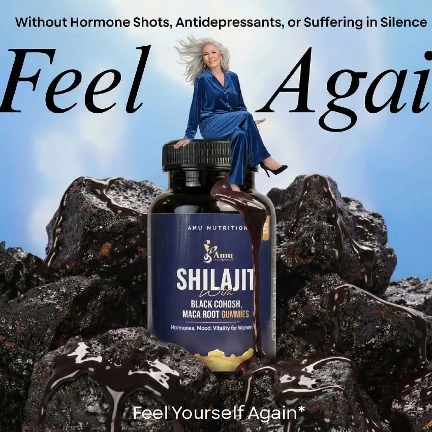 Shilajit with Maca Root and Black Cohosh Gummies for Menopause, and Post-Menopause Women – 60 ct