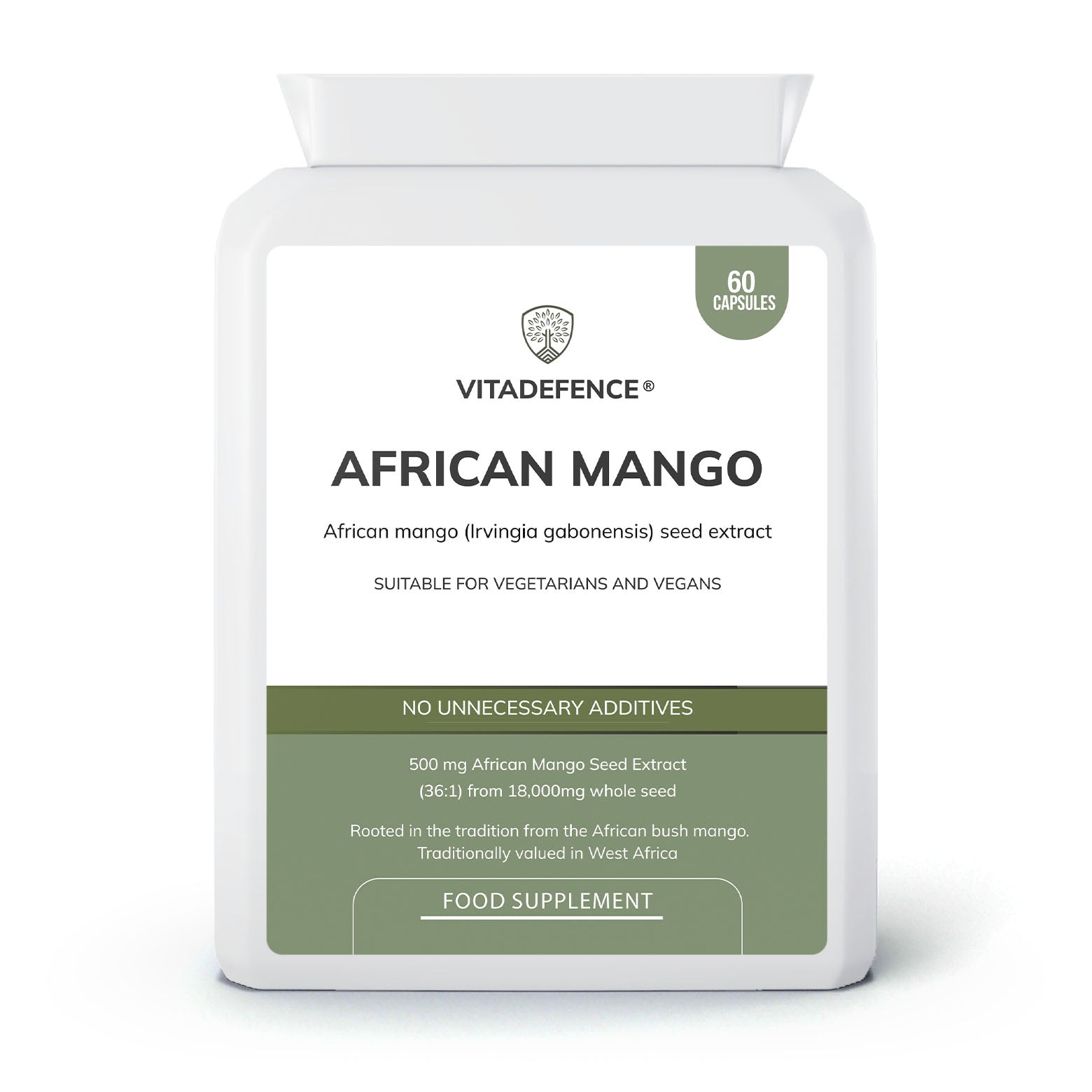 African Mango | Pure Seed Extract 18,000mg Equivalent – 60 Capsules