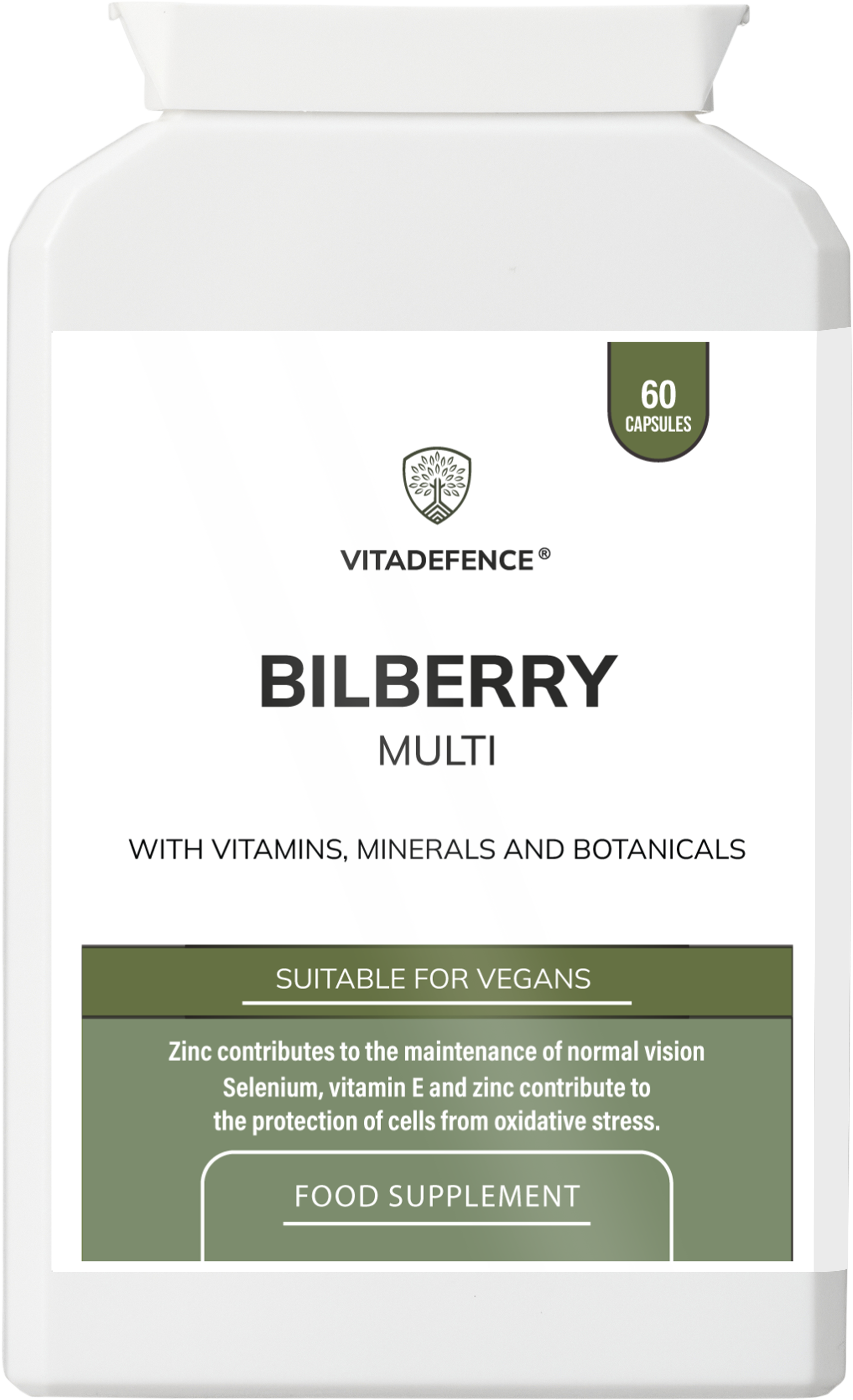 Bilberry Multi | With Pine Bark, Lutein, Zinc, Selenium & Vitamins – 60 Capsules