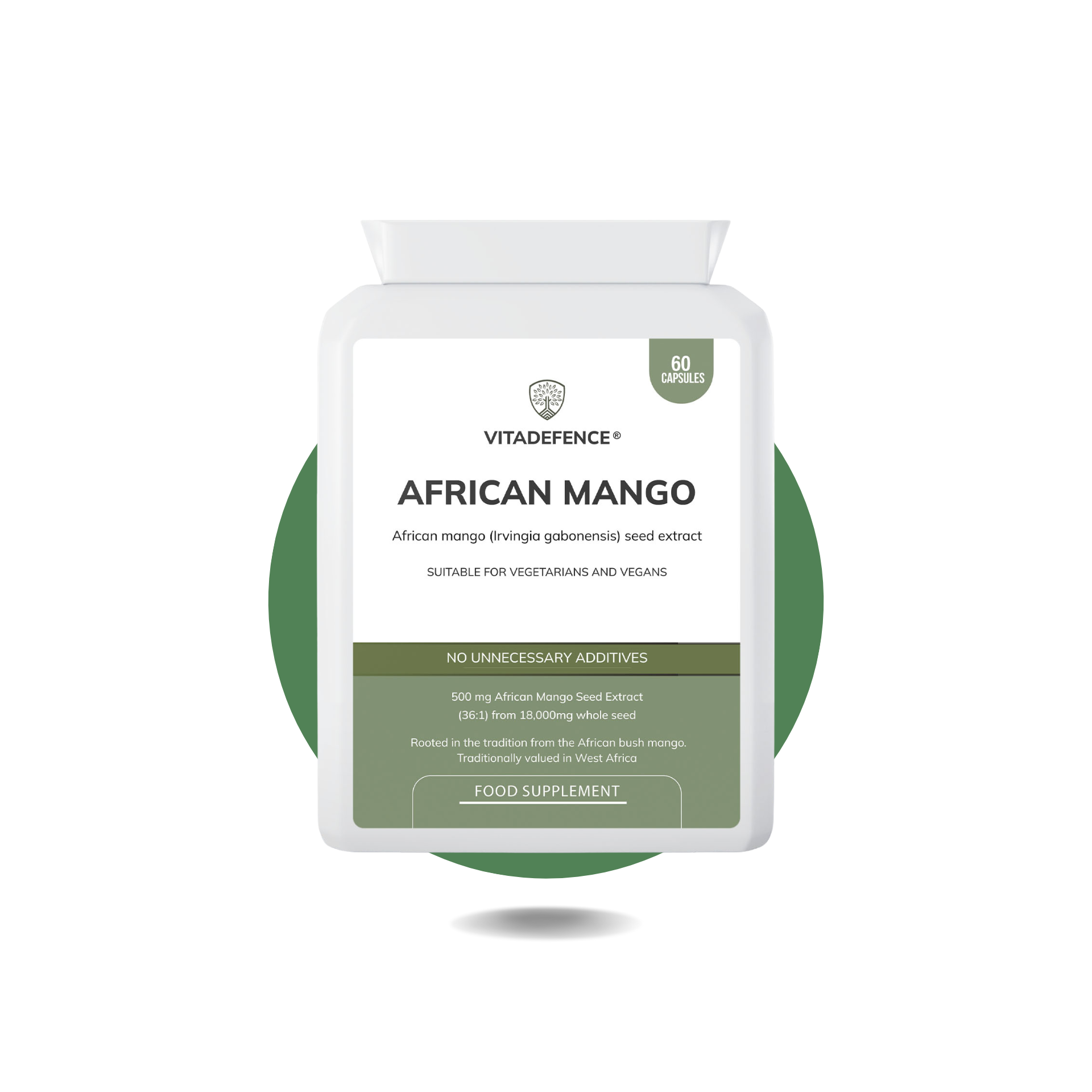 African Mango | Pure Seed Extract 18,000mg Equivalent – 60 Capsules